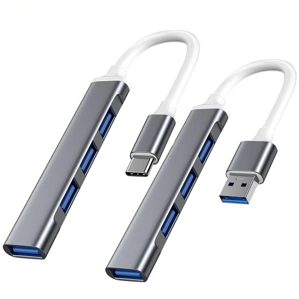 Usb c hub 3.0 tipo c 3.1 4 portas multi divisor adaptador otg para xiaomi lenovo macbook pro 13 15 ar pro pc acessórios de computador