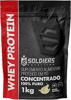 Whey Protein Concentrado 1Kg - Natural - 100% Puro Importado - Soldiers Nutrition