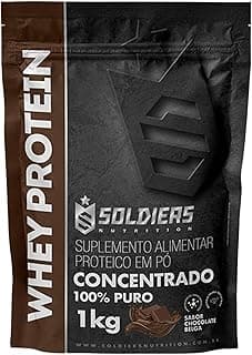 Whey Protein Concentrado 1Kg - Natural - 100% Puro Importado - Soldiers Nutrition