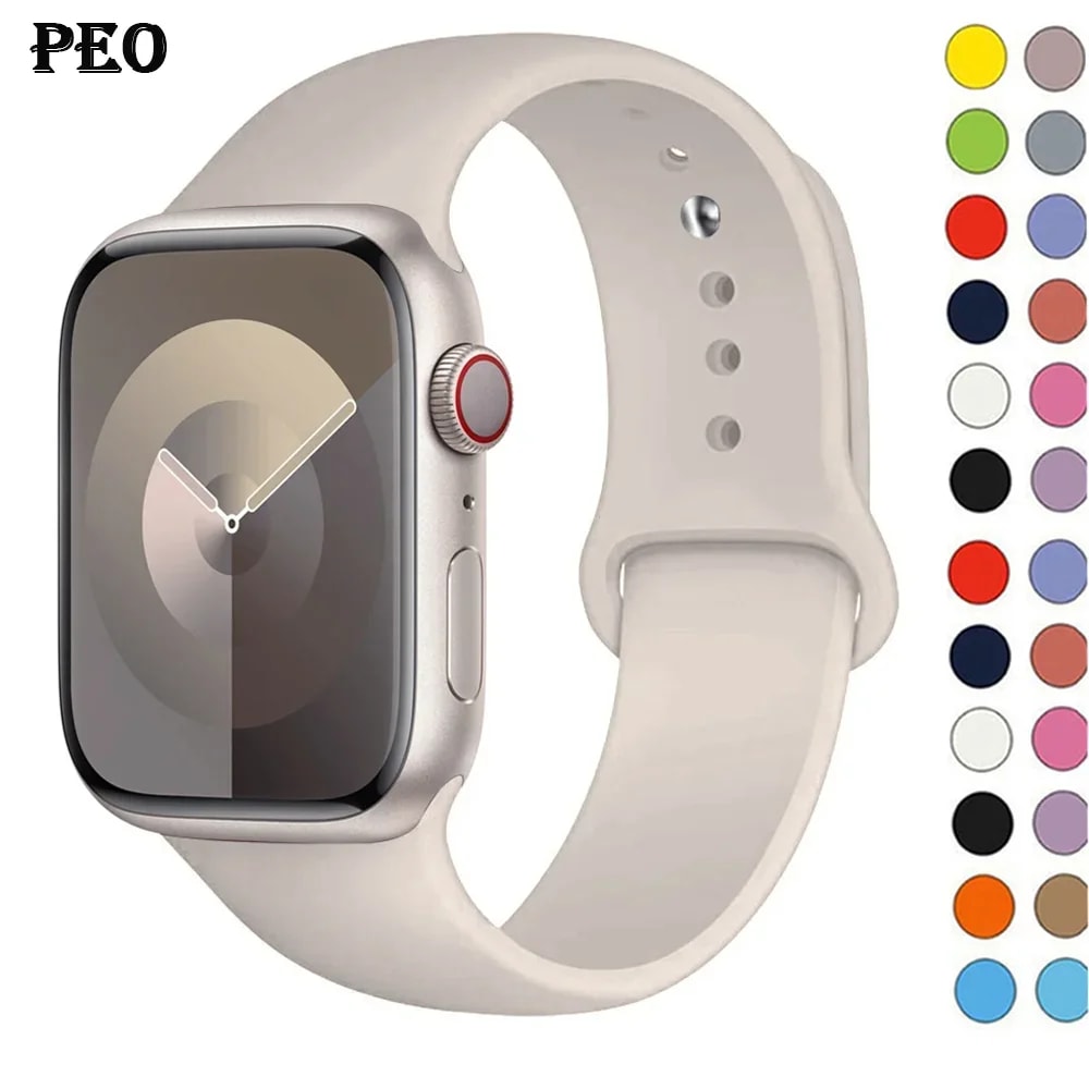 Pulseira de Silicone para Apple Watch, Pulseira Esportiva, iWatch Series 8, 7, 6, 5, 4, 3, SE, 9 Ultra 2, 44mm, 45mm, 40mm, 41 milímetros, 42 38 milímetros, 49 milímetros Review 2026 — Vale a Pena?