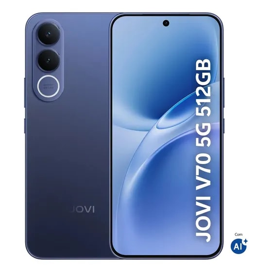 Smartphone JOVI V70 5G Câmera 200MP 512GB de Memória 16GB RAM (8GB + 8GB RAM expansível) Bateria de 7000mAh, Processador Octa-Core, Pacote de Benefícios com troca de tela grátis - Azul Safira Review 2026 — Vale a Pena?