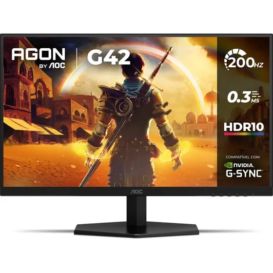 Monitor Gamer AOC AGON G42 27" 200Hz 0,3ms IPS 27G42HE Review 2026 — Vale a Pena?