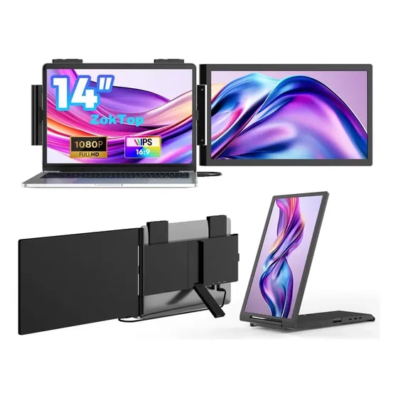 Extensor De Tela Portátil, Monitor Portátil 14'' tela Dupla P/gamer Laptop De 14 A16 '', Monitor Portátil De Rotação De 250 ° Para Laptop, com Porta Usb-c/hdmi, Plug & Play Review 2026 — Vale a Pena?