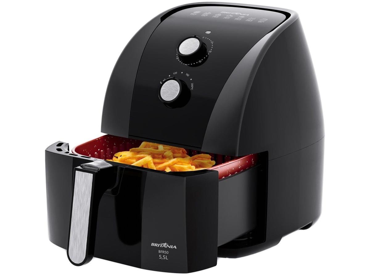 Air Fryer Britânia Redestone BFR50 Preto com Timer 5,5L Review 2026 — Vale a Pena?