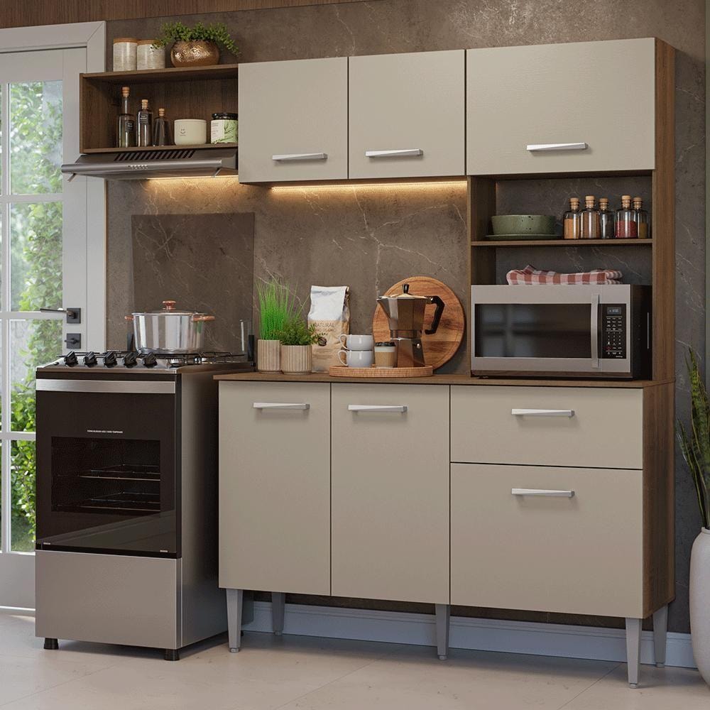 Armário de Cozinha Compacta 196cm Aura Madesa Review 2026 — Vale a Pena?