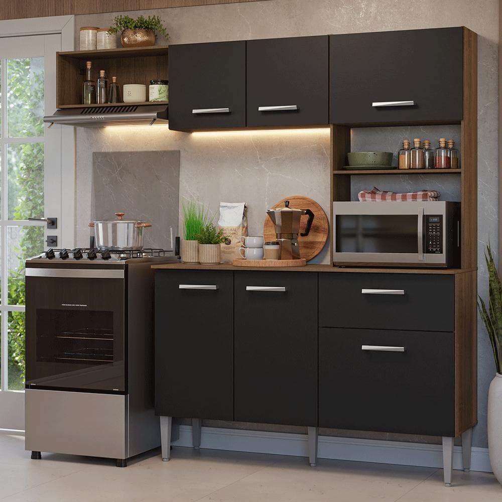 Armário de Cozinha Compacta 196cm Aura Madesa Review: Praticidade e Design por um Preço Acessível?