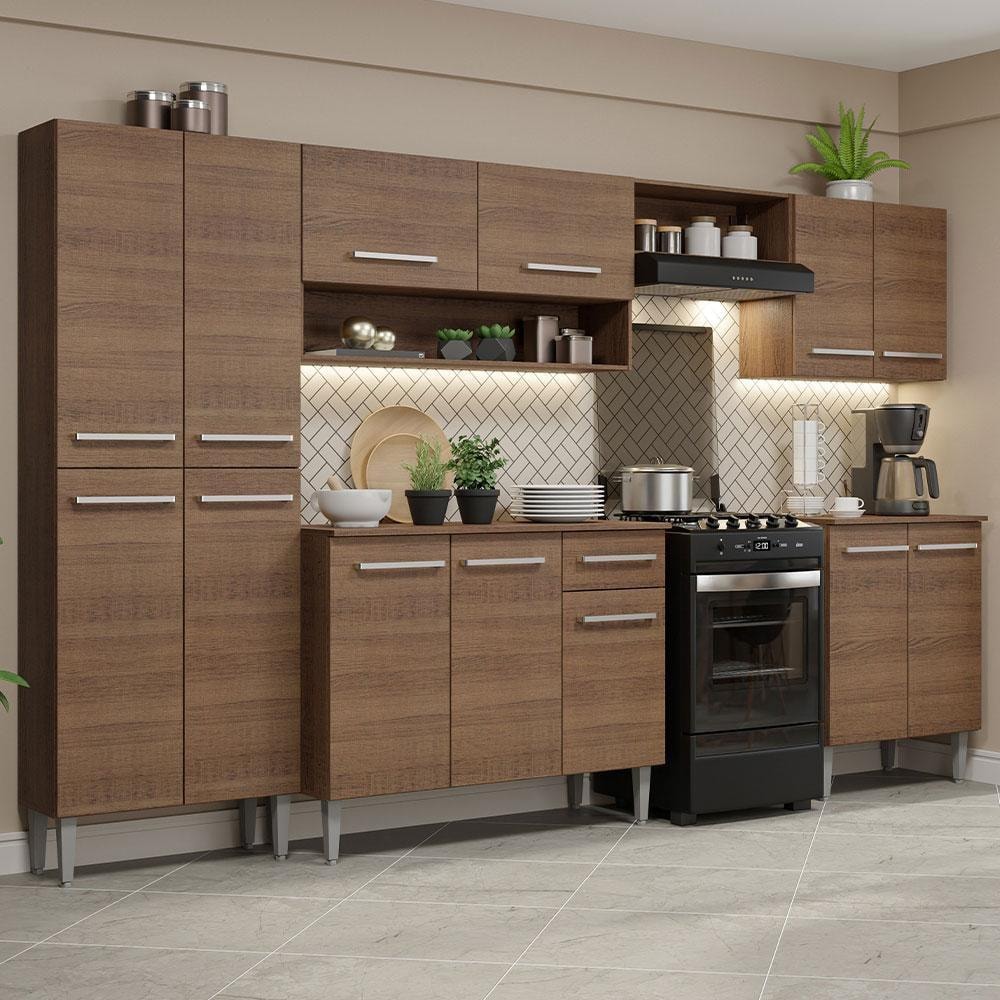 Review Armário de Cozinha Completa Madesa Emilly 293001 Rustic: Funcionalidade ou Dor de Cabeça?