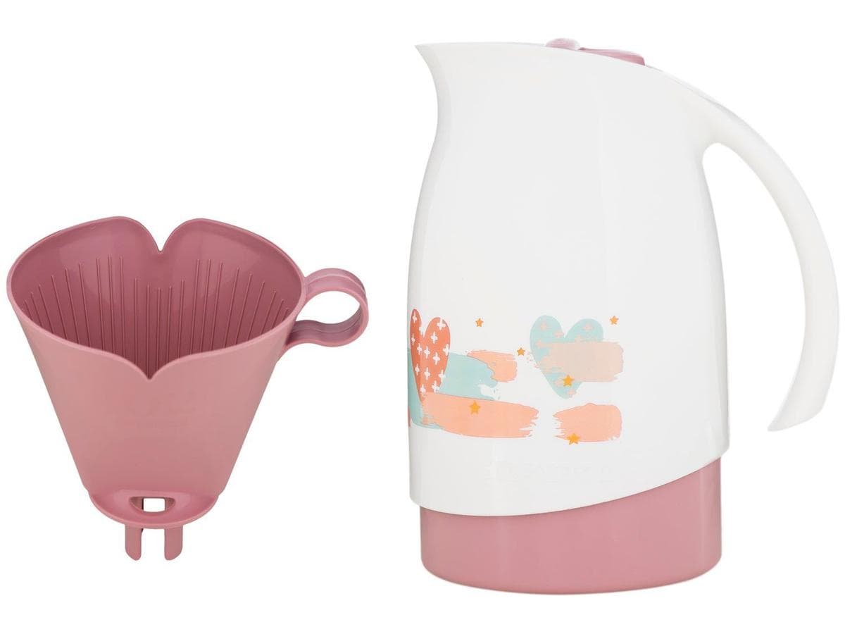 Bule de Café Termic Branco e Rosa 700ml Review 2024 — Vale a Pena R$ 68,50?