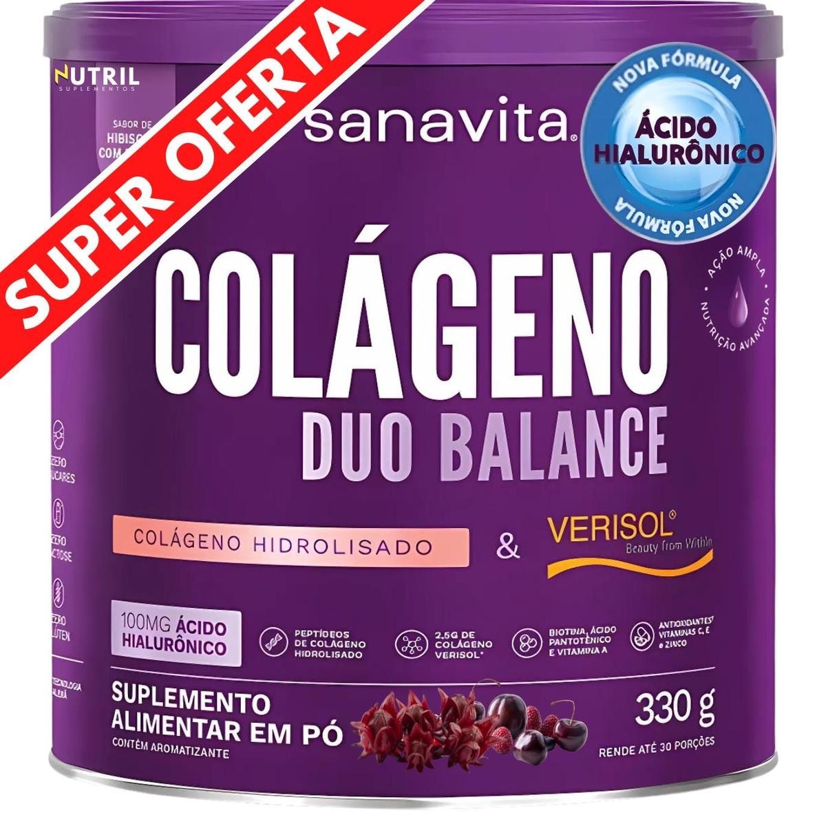 Colágeno Verisol em Pó Duo Balance Sanavita (Hidrolisado + Verisol e Ácido Hialurônico) - Pele Corpo Cabelos e Unhas Review 2026 — Vale a Pena?