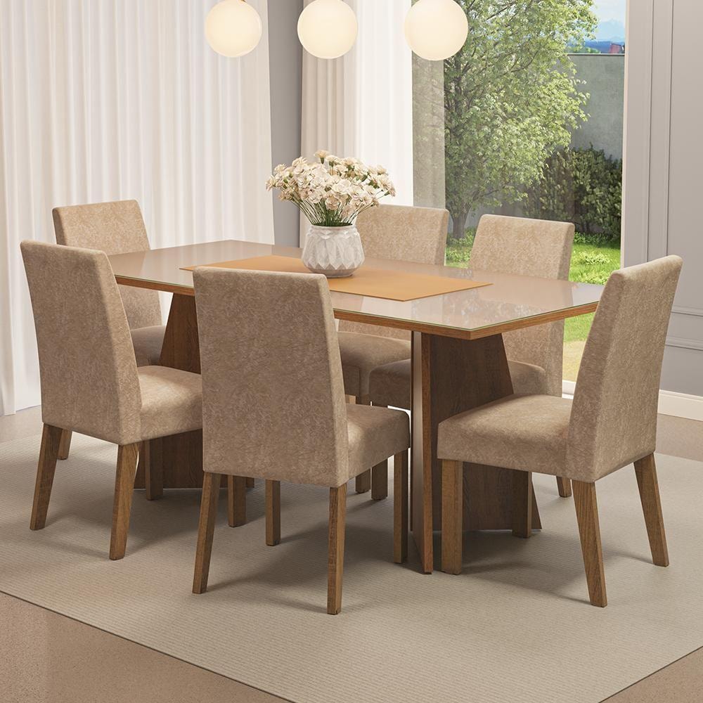 Conjunto Mesa de Jantar 6 Lugares Tampo de Vidro Valerie Madesa Review 2026 — Vale a Pena?