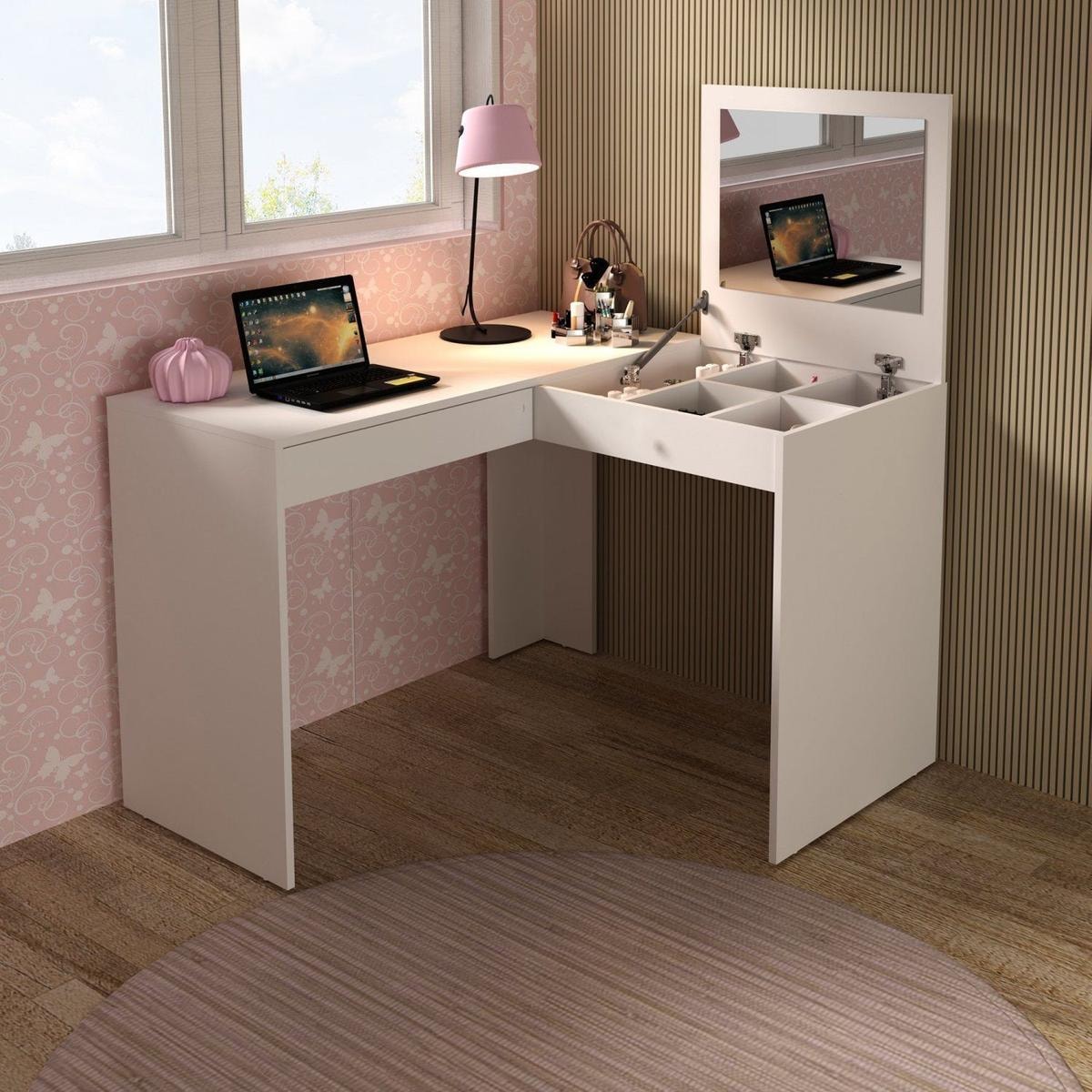 Escrivaninha Mesa Escritório Penteadeira 1 Gaveta 110cm Espresso Móveis Branco: Análise Completa 2026 — Vale a Pena?