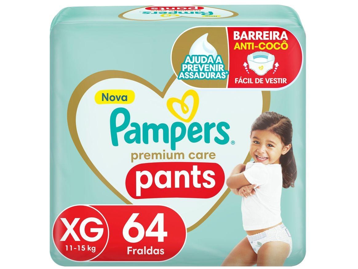 Fralda Pampers Premium Care Pants Calça Tam. XG 11 a 15kg 64 Unidades Review 2024 — Vale a Pena?
