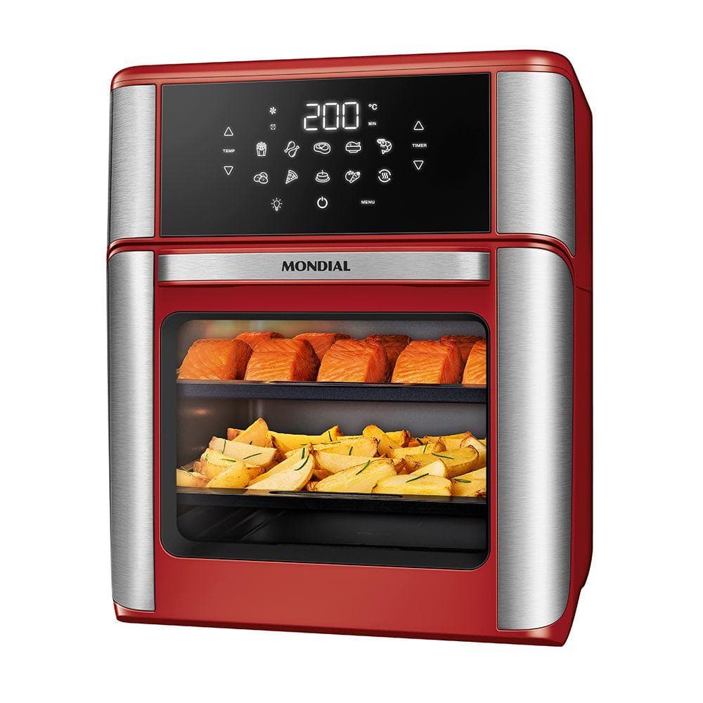 Fritadeira Air Fryer Forno Oven 12L Mondial Vermelho Inox 2000W AFON12LRI Review 2026 — Vale a Pena?