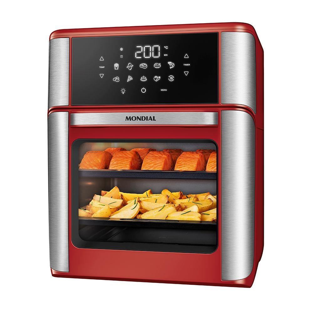 Fritadeira Air Fryer Forno Oven 12L Mondial Vermelho Inox 2000W AFON12LRI Review 2026 — Vale a Pena?