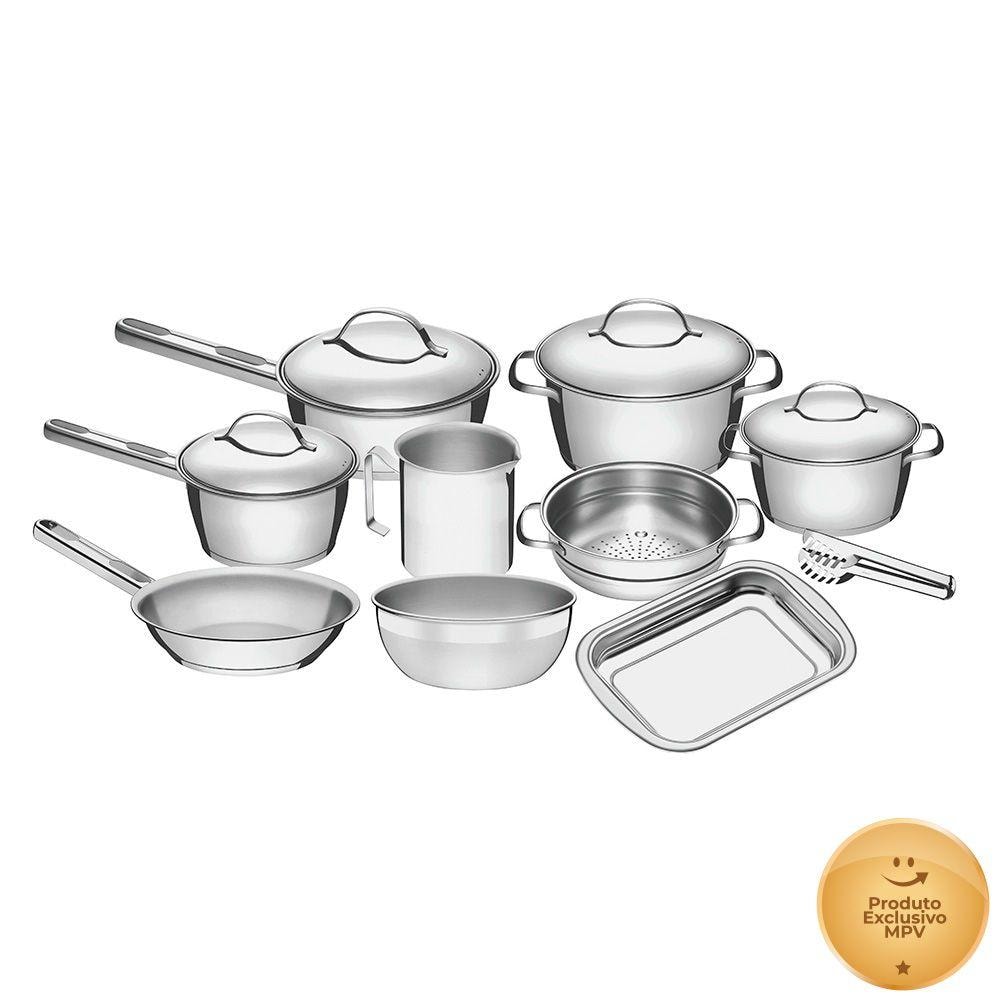 Jogo de Panelas Tramontina Aço Inox Allegra 10 Peças Fundo Triplo Com Pegador de Massa Review 2024 — Vale a Pena?