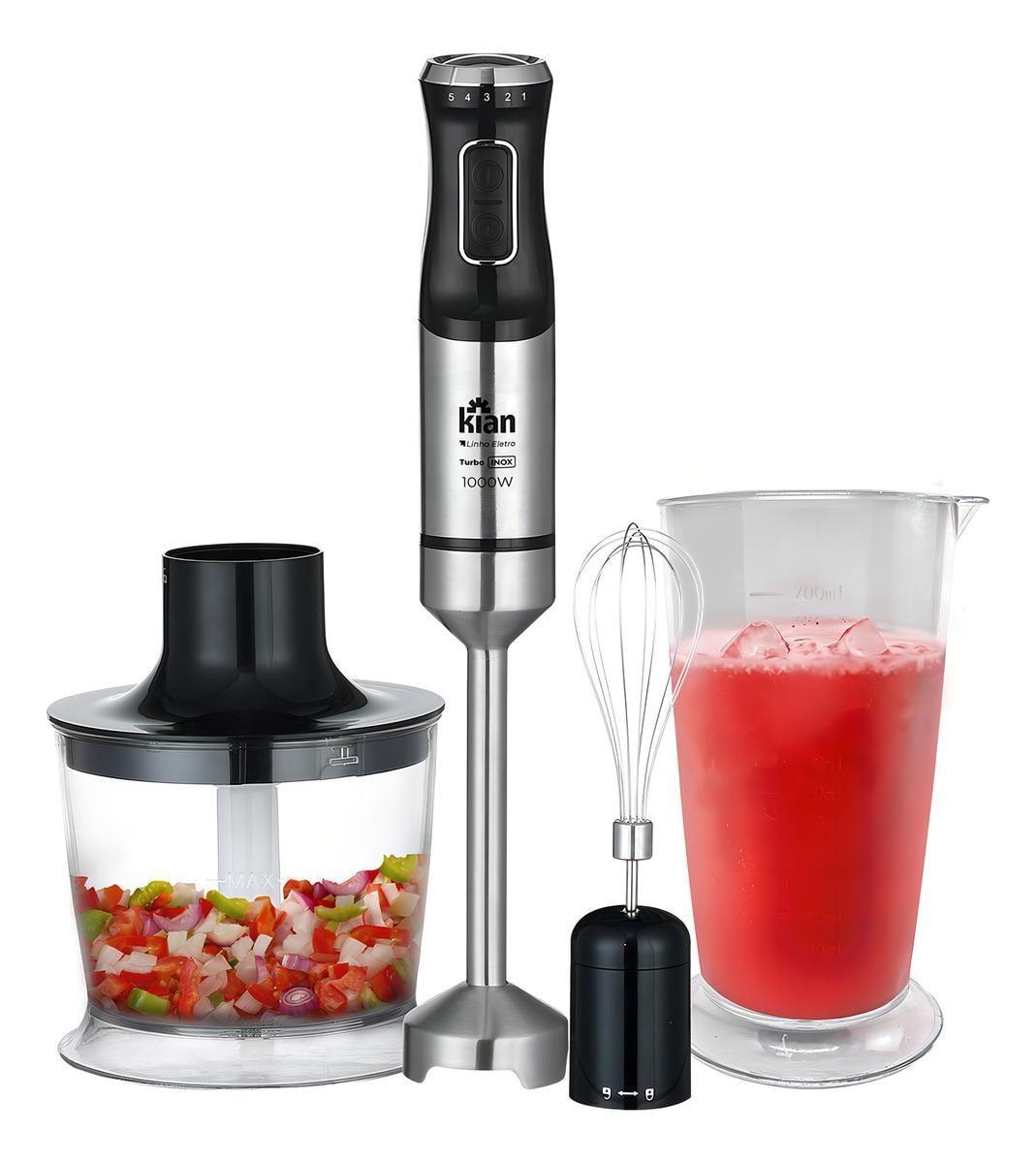 Mixer 3 em 1 Kian 1000W Inox Turbo 5 Velocidades com Processador Triturador e Copo 700ml Review 2026 — Vale a Pena?
