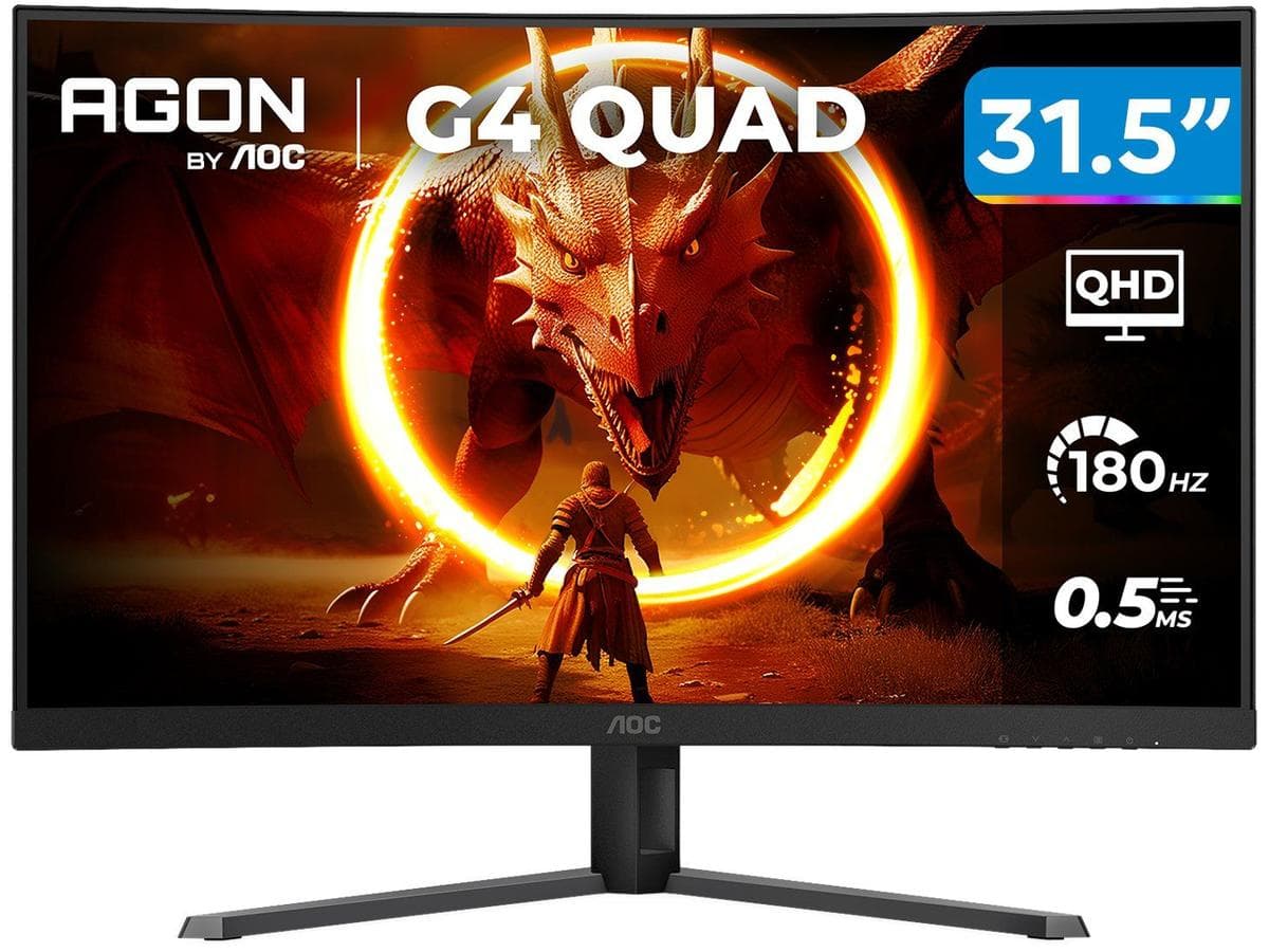 Monitor Gamer AOC Gaming 32" QHD 180Hz VA 0,5ms HDMI DisplayPort Review 2026 — Vale a Pena?